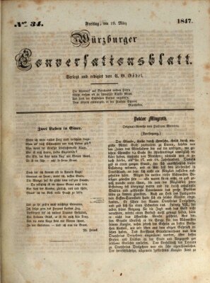 Würzburger Conversationsblatt Freitag 19. März 1847