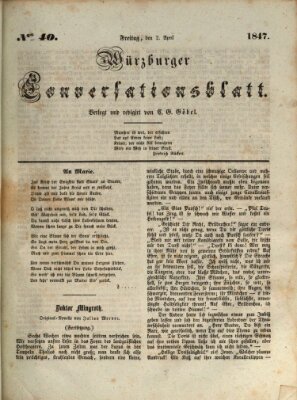 Würzburger Conversationsblatt Freitag 2. April 1847