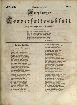 Würzburger Conversationsblatt Montag 5. April 1847