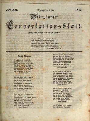 Würzburger Conversationsblatt Montag 3. Mai 1847