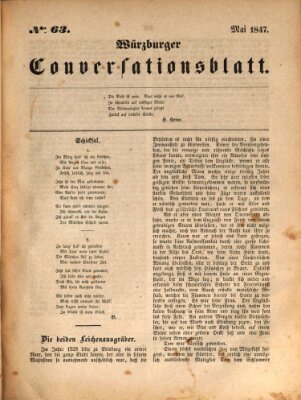 Würzburger Conversationsblatt Mittwoch 26. Mai 1847