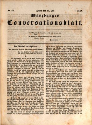 Würzburger Conversationsblatt Freitag 16. Juli 1847