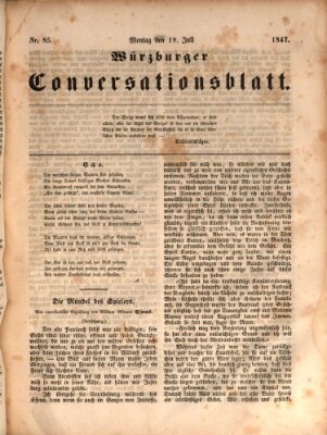 Würzburger Conversationsblatt Montag 19. Juli 1847