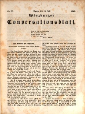 Würzburger Conversationsblatt Montag 26. Juli 1847