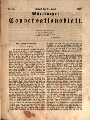 Würzburger Conversationsblatt Mittwoch 11. August 1847