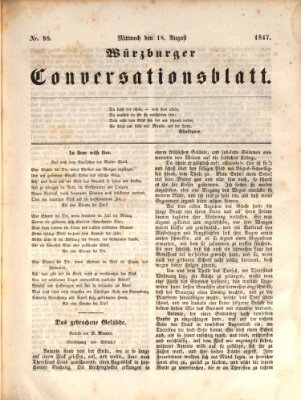 Würzburger Conversationsblatt Mittwoch 18. August 1847