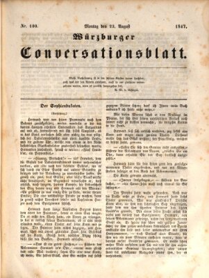 Würzburger Conversationsblatt Montag 23. August 1847