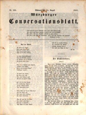 Würzburger Conversationsblatt Mittwoch 25. August 1847