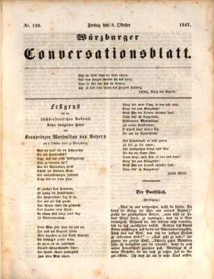 Würzburger Conversationsblatt Freitag 8. Oktober 1847