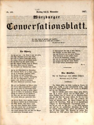 Würzburger Conversationsblatt Freitag 5. November 1847