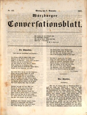 Würzburger Conversationsblatt Montag 8. November 1847