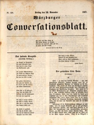 Würzburger Conversationsblatt Freitag 19. November 1847