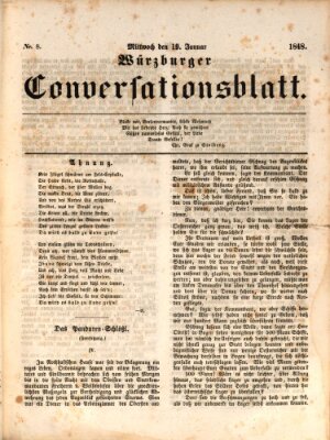 Würzburger Conversationsblatt Mittwoch 19. Januar 1848