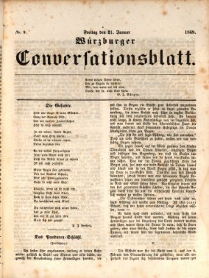 Würzburger Conversationsblatt Freitag 21. Januar 1848