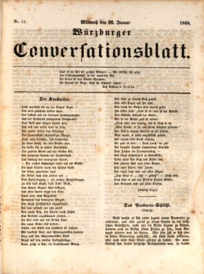 Würzburger Conversationsblatt Mittwoch 26. Januar 1848