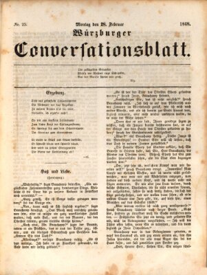 Würzburger Conversationsblatt Montag 28. Februar 1848