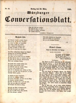 Würzburger Conversationsblatt Freitag 10. März 1848