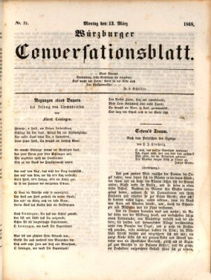 Würzburger Conversationsblatt Montag 13. März 1848