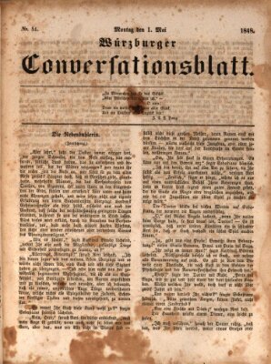 Würzburger Conversationsblatt Montag 1. Mai 1848