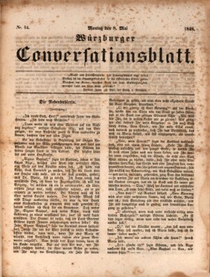 Würzburger Conversationsblatt Montag 8. Mai 1848