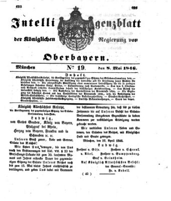 Intelligenzblatt der Königlichen Regierung von Oberbayern (Münchner Intelligenzblatt) Freitag 8. Mai 1846