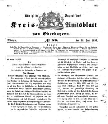 Königlich-bayerisches Kreis-Amtsblatt von Oberbayern (Münchner Intelligenzblatt) Dienstag 28. Juni 1859