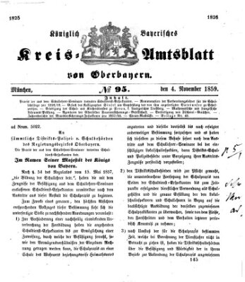 Königlich-bayerisches Kreis-Amtsblatt von Oberbayern (Münchner Intelligenzblatt) Freitag 4. November 1859