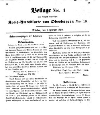 Königlich-bayerisches Kreis-Amtsblatt von Oberbayern (Münchner Intelligenzblatt) Dienstag 1. Februar 1859