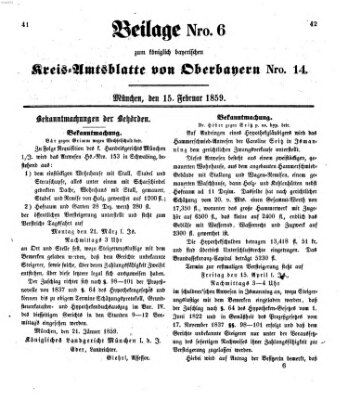 Königlich-bayerisches Kreis-Amtsblatt von Oberbayern (Münchner Intelligenzblatt) Dienstag 15. Februar 1859