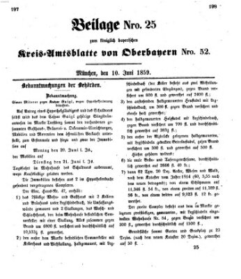 Königlich-bayerisches Kreis-Amtsblatt von Oberbayern (Münchner Intelligenzblatt) Freitag 10. Juni 1859