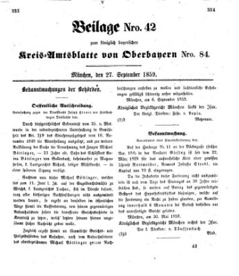 Königlich-bayerisches Kreis-Amtsblatt von Oberbayern (Münchner Intelligenzblatt) Dienstag 27. September 1859