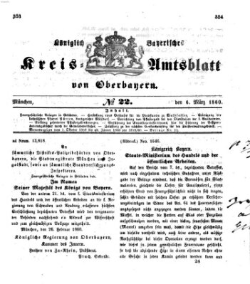 Königlich-bayerisches Kreis-Amtsblatt von Oberbayern (Münchner Intelligenzblatt) Dienstag 6. März 1860