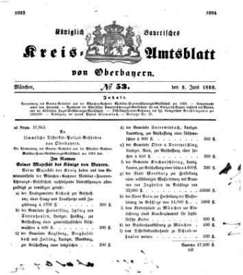 Königlich-bayerisches Kreis-Amtsblatt von Oberbayern (Münchner Intelligenzblatt) Freitag 8. Juni 1860