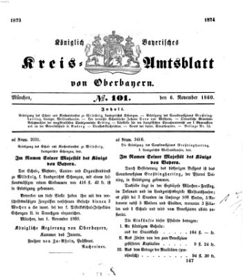 Königlich-bayerisches Kreis-Amtsblatt von Oberbayern (Münchner Intelligenzblatt) Dienstag 6. November 1860