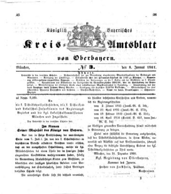 Königlich-bayerisches Kreis-Amtsblatt von Oberbayern (Münchner Intelligenzblatt) Dienstag 8. Januar 1861