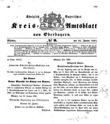 Königlich-bayerisches Kreis-Amtsblatt von Oberbayern (Münchner Intelligenzblatt) Freitag 25. Januar 1861