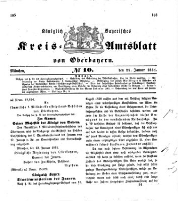 Königlich-bayerisches Kreis-Amtsblatt von Oberbayern (Münchner Intelligenzblatt) Dienstag 29. Januar 1861