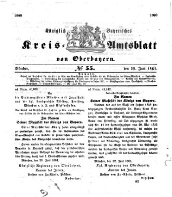 Königlich-bayerisches Kreis-Amtsblatt von Oberbayern (Münchner Intelligenzblatt) Freitag 28. Juni 1861