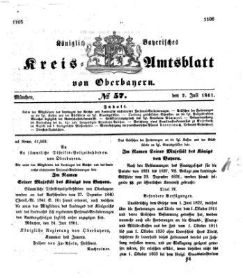 Königlich-bayerisches Kreis-Amtsblatt von Oberbayern (Münchner Intelligenzblatt) Dienstag 2. Juli 1861