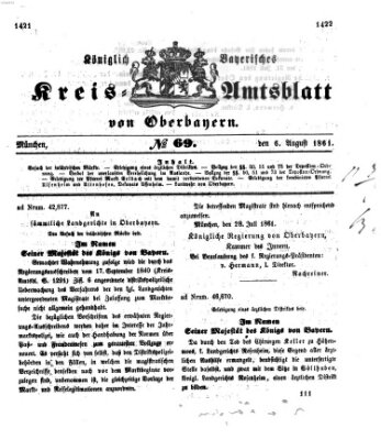 Königlich-bayerisches Kreis-Amtsblatt von Oberbayern (Münchner Intelligenzblatt) Dienstag 6. August 1861