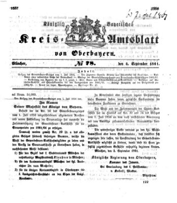 Königlich-bayerisches Kreis-Amtsblatt von Oberbayern (Münchner Intelligenzblatt) Freitag 6. September 1861