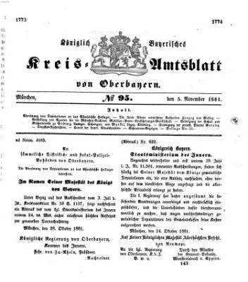 Königlich-bayerisches Kreis-Amtsblatt von Oberbayern (Münchner Intelligenzblatt) Dienstag 5. November 1861