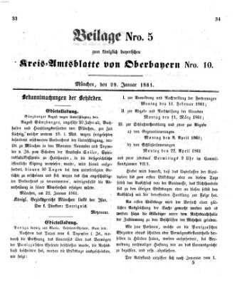 Königlich-bayerisches Kreis-Amtsblatt von Oberbayern (Münchner Intelligenzblatt) Dienstag 29. Januar 1861