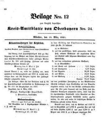 Königlich-bayerisches Kreis-Amtsblatt von Oberbayern (Münchner Intelligenzblatt) Dienstag 19. März 1861