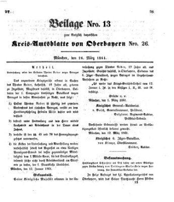 Königlich-bayerisches Kreis-Amtsblatt von Oberbayern (Münchner Intelligenzblatt) Dienstag 26. März 1861