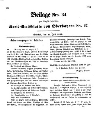 Königlich-bayerisches Kreis-Amtsblatt von Oberbayern (Münchner Intelligenzblatt) Dienstag 30. Juli 1861