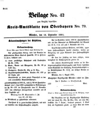 Königlich-bayerisches Kreis-Amtsblatt von Oberbayern (Münchner Intelligenzblatt) Dienstag 10. September 1861