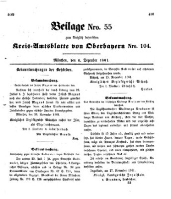 Königlich-bayerisches Kreis-Amtsblatt von Oberbayern (Münchner Intelligenzblatt) Freitag 6. Dezember 1861