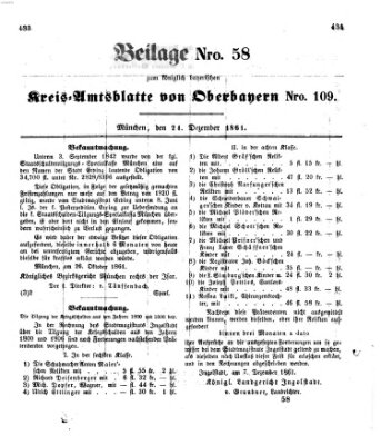 Königlich-bayerisches Kreis-Amtsblatt von Oberbayern (Münchner Intelligenzblatt) Dienstag 24. Dezember 1861