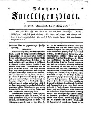 Münchner Intelligenzblatt Samstag 7. Januar 1797